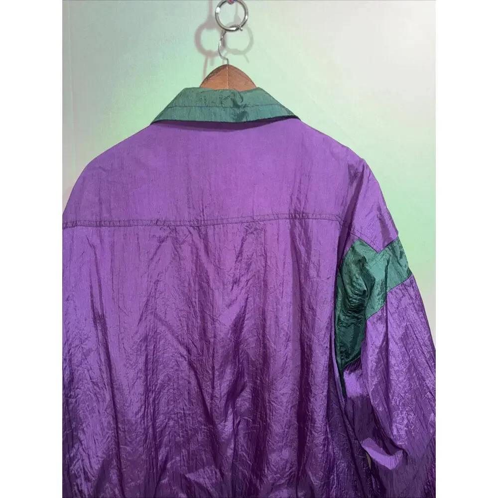 Venezia Full Zip Purple Windbreaker Women’s 18/20 Vintage 90s - Picture 7 of 9